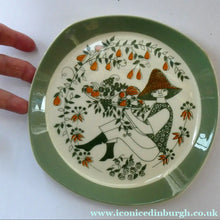 Load image into Gallery viewer, 1960s Norwegian PLATE by Figgjo Flint (Sicilia Design) by Turi Gramstad. A Boy with Tray of Orchard Fruits
