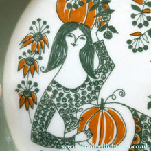 Load image into Gallery viewer, 1960s Norwegian PLATE by Figgjo Flint (Sicilia Design) by Turi Gramstad. A Girl with Pumpkins
