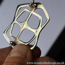 Load image into Gallery viewer, RARE 1960s OLA GORIE Scottish Silver Abstract / Geometric Brooch. Early O.LA Mark
