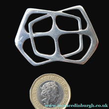 Load image into Gallery viewer, RARE 1960s OLA GORIE Scottish Silver Abstract / Geometric Brooch. Early O.LA Mark
