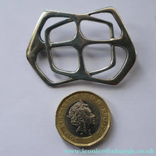 Load image into Gallery viewer, RARE 1960s OLA GORIE Scottish Silver Abstract / Geometric Brooch. Early O.LA Mark
