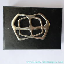 Load image into Gallery viewer, RARE 1960s OLA GORIE Scottish Silver Abstract / Geometric Brooch. Early O.LA Mark
