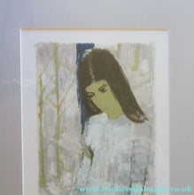 Load image into Gallery viewer, Mid Century Modern Art. Pencil Signed Colour Lithograph. Woman and Child Signed and dated 1963

