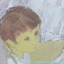 Load image into Gallery viewer, Mid Century Modern Art. Pencil Signed Colour Lithograph. Woman and Child Signed and dated 1963
