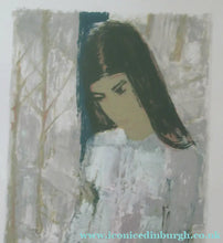 Load image into Gallery viewer, Mid Century Modern Art. Pencil Signed Colour Lithograph. Woman and Child Signed and dated 1963
