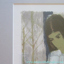 Load image into Gallery viewer, Mid Century Modern Art. Pencil Signed Colour Lithograph. Woman and Child Signed and dated 1963

