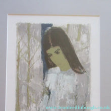 Load image into Gallery viewer, Mid Century Modern Art. Pencil Signed Colour Lithograph. Woman and Child Signed and dated 1963
