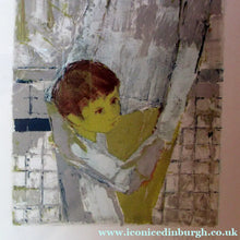 Load image into Gallery viewer, Mid Century Modern Art. Pencil Signed Colour Lithograph. Woman and Child Signed and dated 1963
