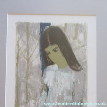 Load image into Gallery viewer, Mid Century Modern Art. Pencil Signed Colour Lithograph. Woman and Child Signed and dated 1963
