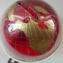 Load image into Gallery viewer, Original 1960s Issue Money Bank in the Form of a World Globe. Made in Finland for JERSEY Savings Bank
