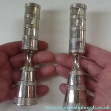Load image into Gallery viewer, 1960s Pair of Dansk Silver Plate Candlesticks:  LUNA DESIGN by Jens Quistgaard
