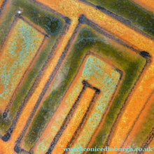 Load image into Gallery viewer, 1960s POOLE Shallow Dish or Bowl. Fantastic Abstract Design with Studio Pottery Stamp on Base
