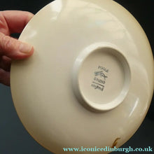 Load image into Gallery viewer, 1960s POOLE Shallow Dish or Bowl. Fantastic Abstract Design with Studio Pottery Stamp on Base
