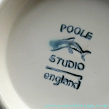 Load image into Gallery viewer, 1960s POOLE Shallow Dish or Bowl. Fantastic Abstract Design with Studio Pottery Stamp on Base
