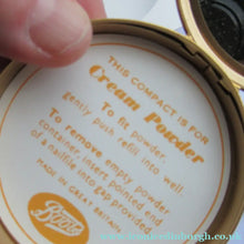 Load image into Gallery viewer, Vintage Powder Compact Boots the Chemist Pale Pink Roses
