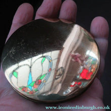 Load image into Gallery viewer, Vintage 1960s Red Tartan Pattern Face Powder Compact
