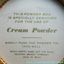 Load image into Gallery viewer, 1960s Powder Compact with Incised Gold Abstract Ring Pattern 
