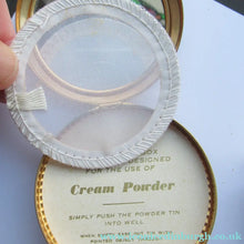 Load image into Gallery viewer, 1960s Powder Compact with Incised Gold Abstract Ring Pattern 
