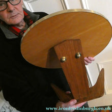 Load image into Gallery viewer, LARGE Rare 1960s Vintage G-Plan Style Desktop Teak Swivel Vanity Mirror
