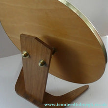 Load image into Gallery viewer, LARGE Rare 1960s Vintage G-Plan Style Desktop Teak Swivel Vanity Mirror
