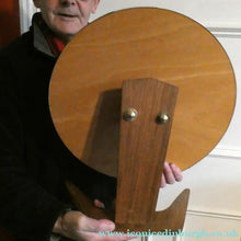 Load image into Gallery viewer, LARGE Rare 1960s Vintage G-Plan Style Desktop Teak Swivel Vanity Mirror
