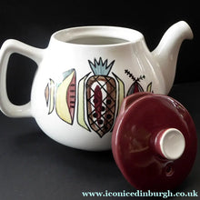 Load image into Gallery viewer, 1960s Langley Jamaica Pattern Teapot Tropical Fruits
