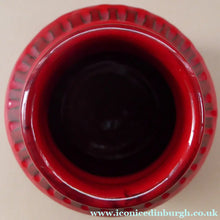 Load image into Gallery viewer, 1960s Red Abstract Italian Vase. Fabulous Shape and Colour with Incised Decoration - European Ceramics
