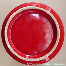Load image into Gallery viewer, 1960s Red Abstract Italian Vase. Fabulous Shape and Colour with Incised Decoration - European Ceramics
