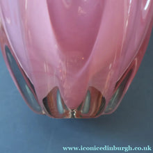 Load image into Gallery viewer, Vintage 1960s Rose Pink Chunky JAPANESE GLASS Vase by Hineri Iwatsu, Japan
