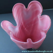 Load image into Gallery viewer, Vintage 1960s Rose Pink Chunky JAPANESE GLASS Vase by Hineri Iwatsu, Japan

