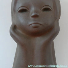 Load image into Gallery viewer, Vintage RUSSIAN 1960s Pottery Figurine of the Head of a Little Girl. With Tekt Pottery Label Inside TEKT
