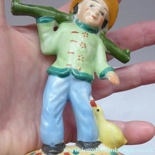 Load image into Gallery viewer, 1960s Salt and Pepper Set or Cruet; Taking the Form of a Chinese Man Carrying Baskets on a Pole
