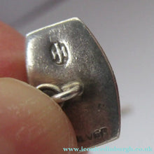 Load image into Gallery viewer, Vintage Scottish Silver Cufflinks. Signed John Hart with Viking and Celtic Patterns
