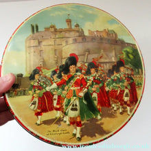 Load image into Gallery viewer, 1960s Vintage Kemps Scottish Shorbread Tin with Black Watch Regiment Leacing Edinurgh Castle
