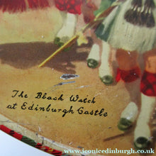 Load image into Gallery viewer, 1960s Vintage Kemps Scottish Shorbread Tin with Black Watch Regiment Leacing Edinurgh Castle
