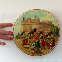 Load image into Gallery viewer, 1960s Vintage Kemps Scottish Shorbread Tin with Black Watch Regiment Leacing Edinurgh Castle
