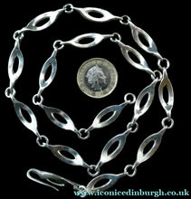 Load image into Gallery viewer, Vintage 1960s Scottish Silver Necklace. With Edinburgh Hallmark 1967
