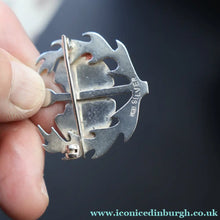 Load image into Gallery viewer, SCOTTISH SILVER. Rare Orkney Vintage Designer Silver "Comedy and Tradegy" Brooch.  Maker's Mark: GMS
