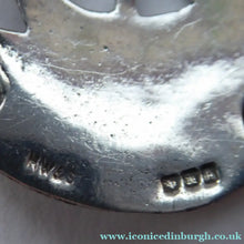 Load image into Gallery viewer, 1960s Edinburgh Hallmarked Celtic Brooch with Viking Ship. Maker's Name: H. Wright &amp; Son
