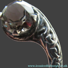 Load image into Gallery viewer, 1960s Glasgow Hallmark Silver Penannular Brooch with Citrines
