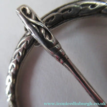 Load image into Gallery viewer, 1960s Glasgow Hallmark Silver Penannular Brooch with Citrines
