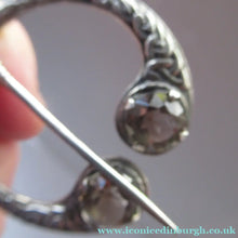 Load image into Gallery viewer, 1960s Glasgow Hallmark Silver Penannular Brooch with Citrines
