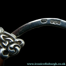 Load image into Gallery viewer,  Scottish Silver Penannular Brooch or Clock Pin. Designed by Robert Allison. Edinburgh Hallmark 1961
