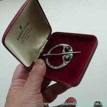 Load image into Gallery viewer,  Scottish Silver Penannular Brooch or Clock Pin. Designed by Robert Allison. Edinburgh Hallmark 1961
