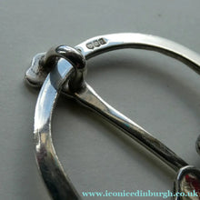 Load image into Gallery viewer,  Scottish Silver Penannular Brooch or Clock Pin. Designed by Robert Allison. Edinburgh Hallmark 1961
