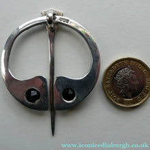 Load image into Gallery viewer,  Scottish Silver Penannular Brooch or Clock Pin. Designed by Robert Allison. Edinburgh Hallmark 1961
