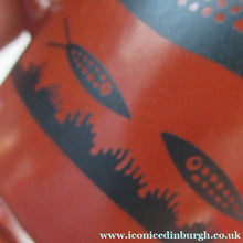 Load image into Gallery viewer, 1960s Scottish Wilson Terracotta Cups and Saucers Swans Pattern
