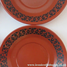 Load image into Gallery viewer, 1960s Scottish Wilson Terracotta Cups and Saucers Swans Pattern
