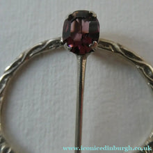 Load image into Gallery viewer, 1960s Penannular Brooch by Cook, Holland &amp; Co. with Inset Amethyst. Traditional Design

