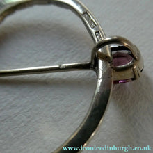 Load image into Gallery viewer, 1960s Penannular Brooch by Cook, Holland &amp; Co. with Inset Amethyst. Traditional Design

